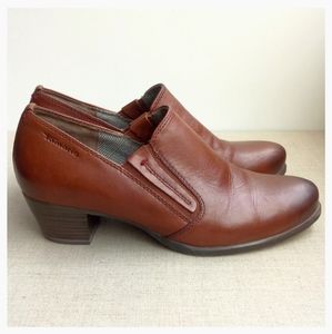 Tamaris Women EU 39 Brown Leather Slip On Shoes
